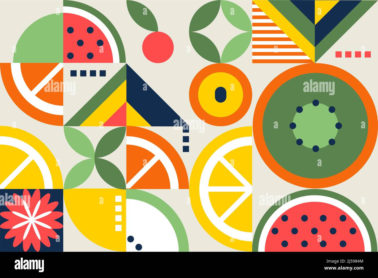 Geometric abstract fruit Stock Vector Image & Art - Alamy