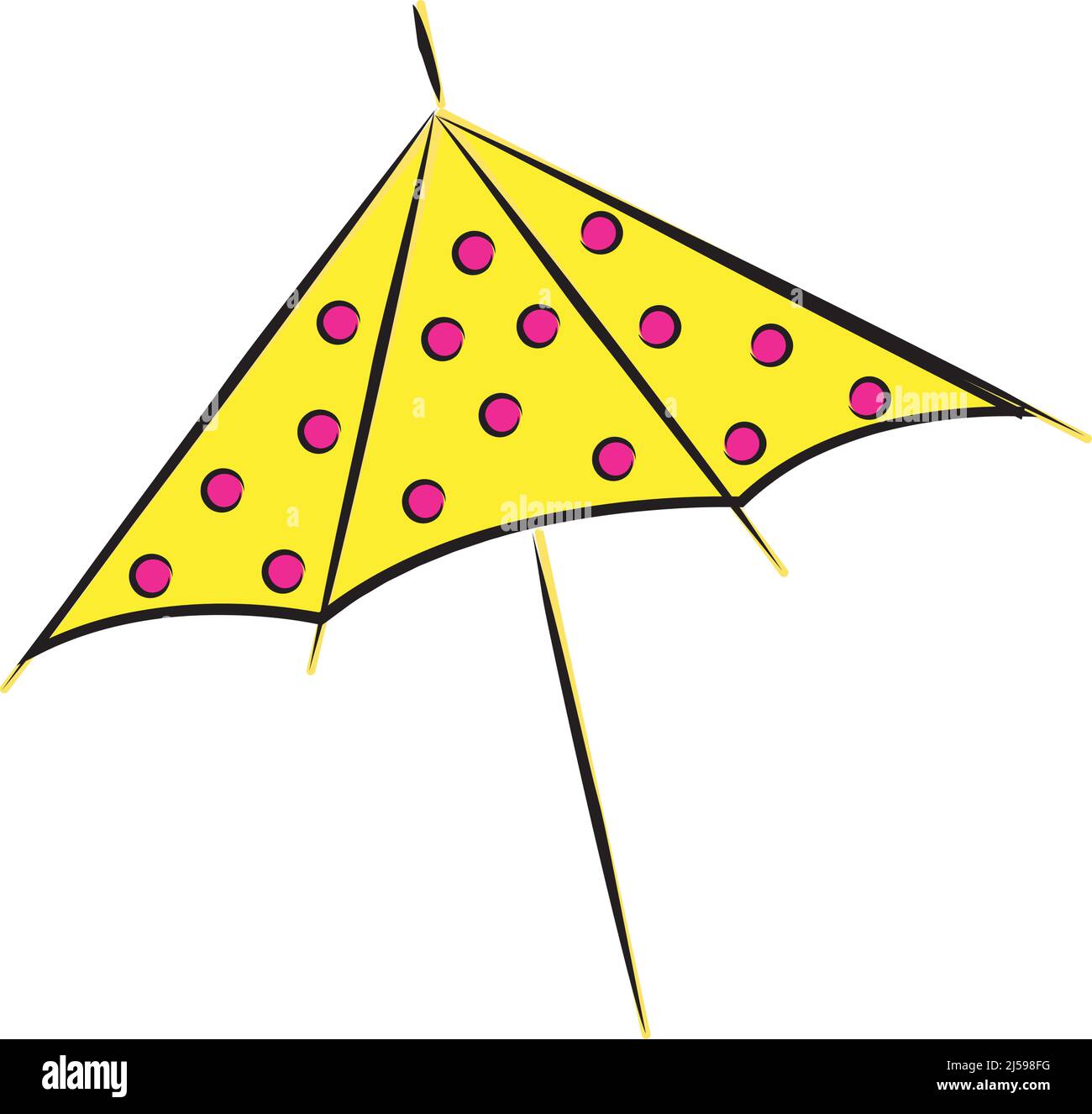 Isolated sketch of a cocktail umbrella Vector Stock Vector Image & Art