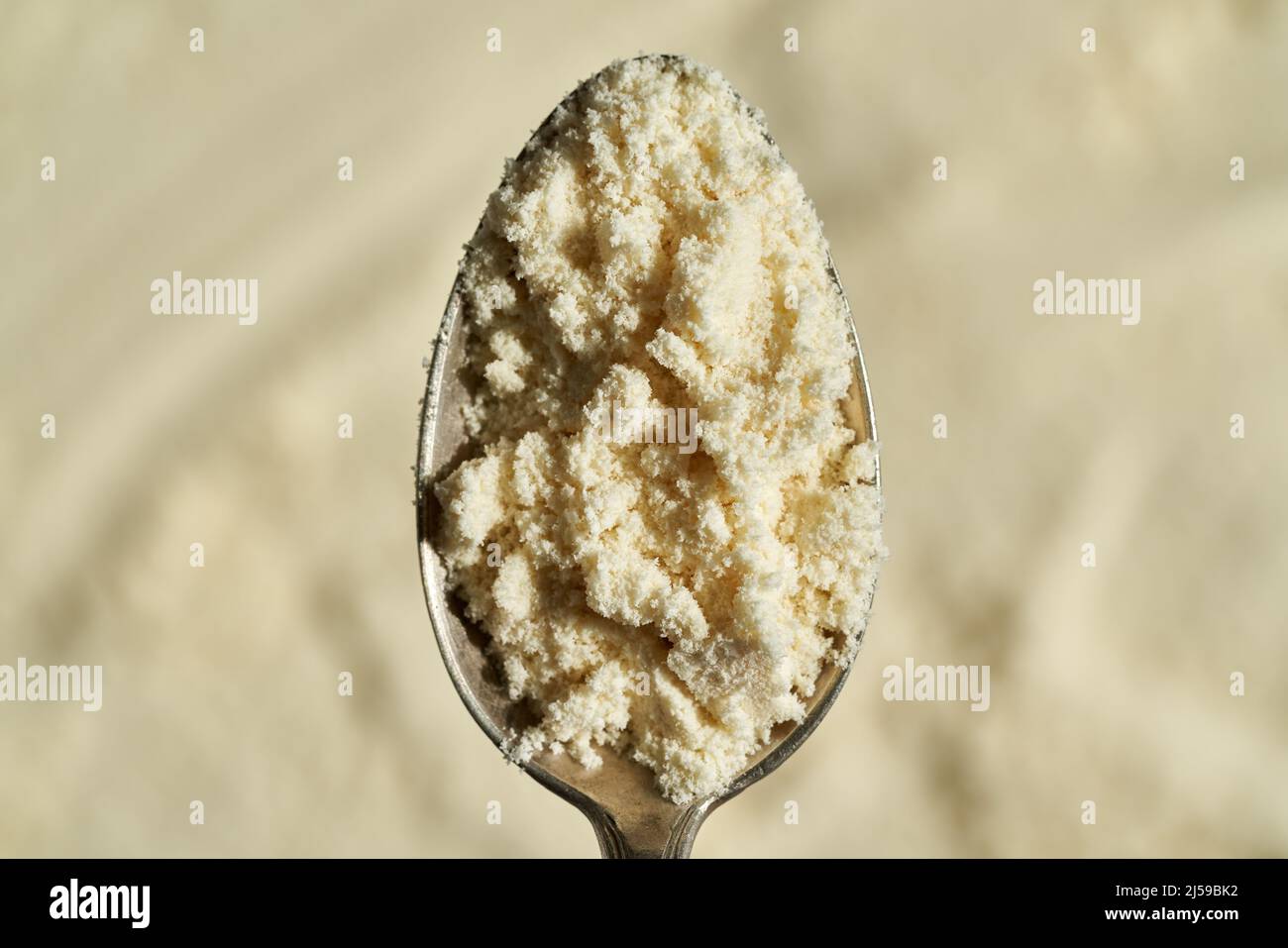 Dried whey protein healthy nutritional supplement Stock Photo Alamy