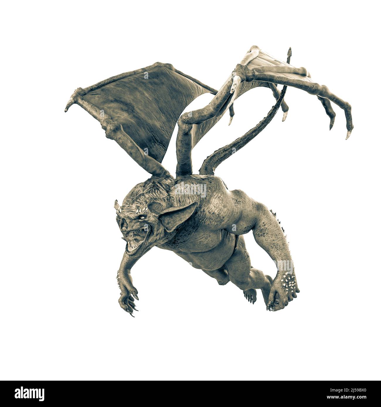 gargoyle is flying, 3d illustration Stock Photo Alamy