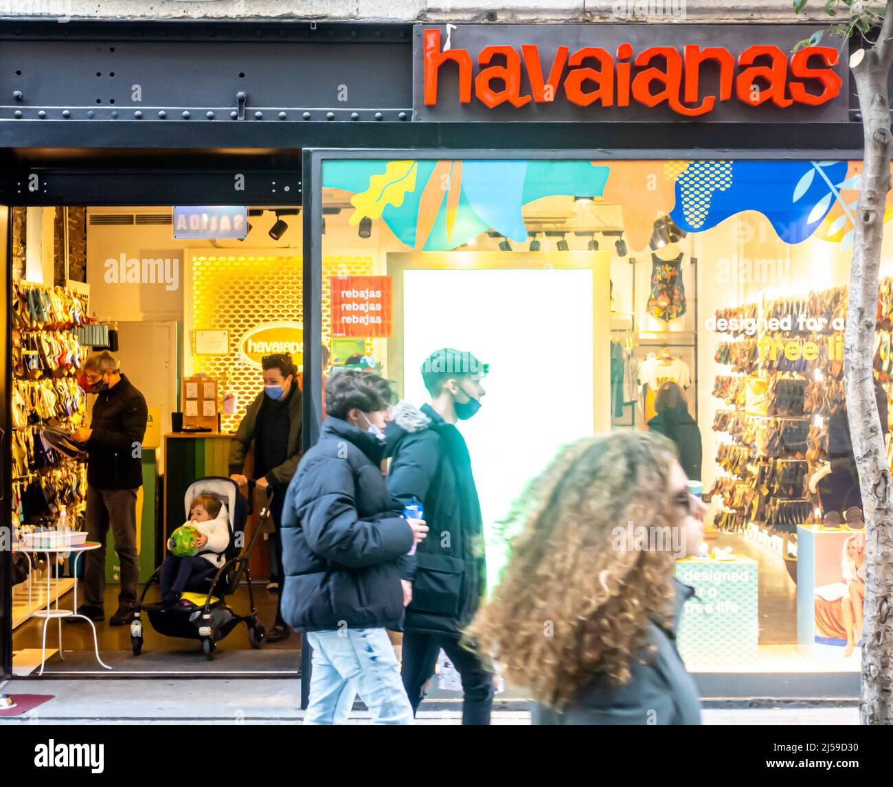 HAVAIANAS Fuencarral. Shoe store in Malasana, Madrid, Spain Stock Photo -  Alamy