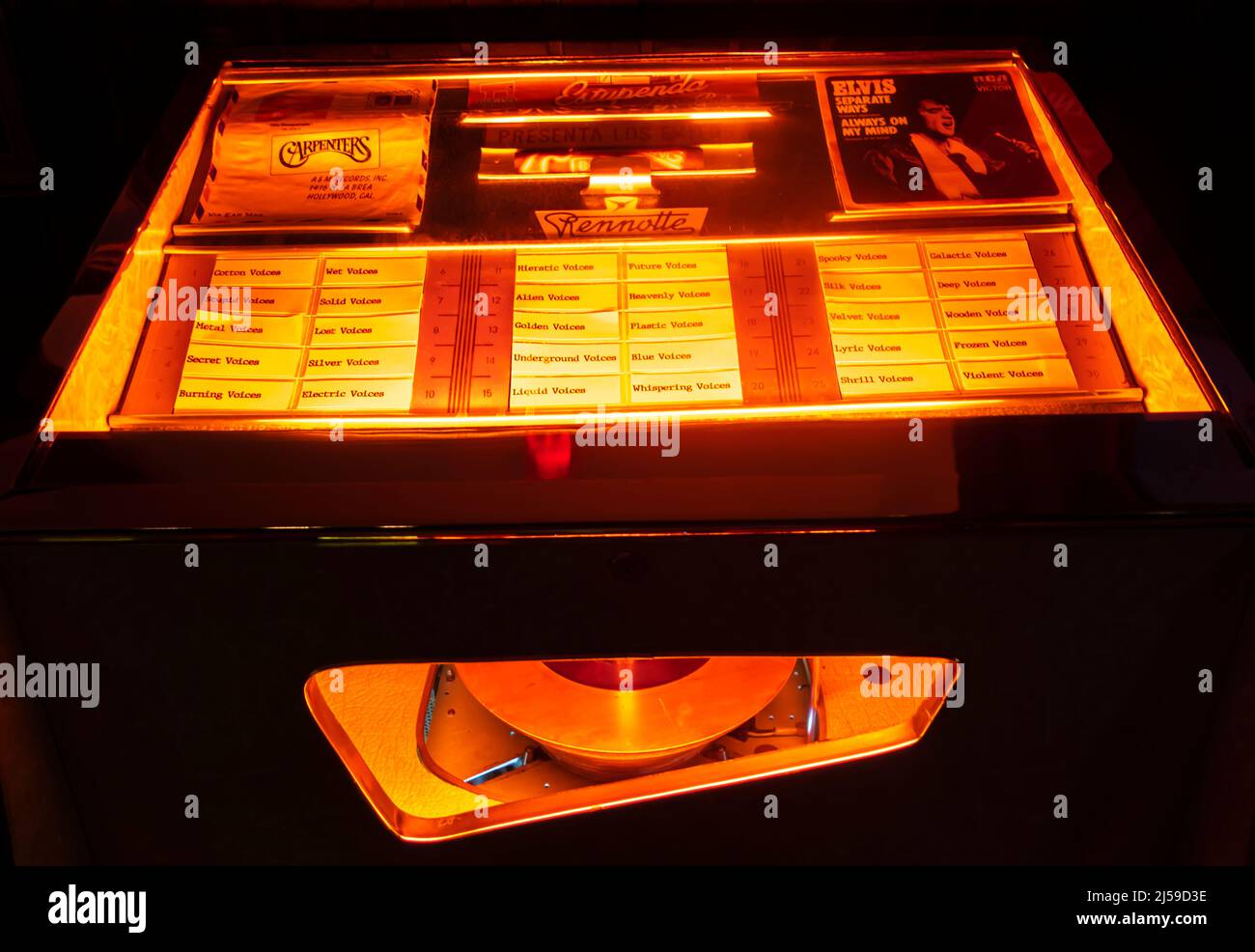 Music record automat device box hi-res stock photography and images - Alamy