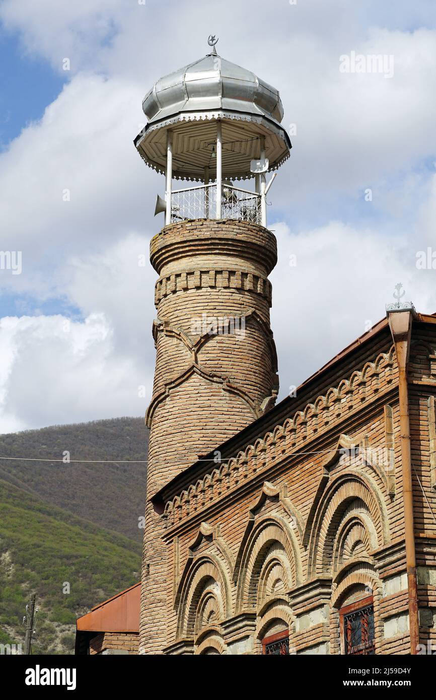 Mosque of Omar Effendi (19th century), Ömər Əfəndi məscidi, Shaki, Şəki, Azerbaijan, Azərbaycan, Asia Stock Photo