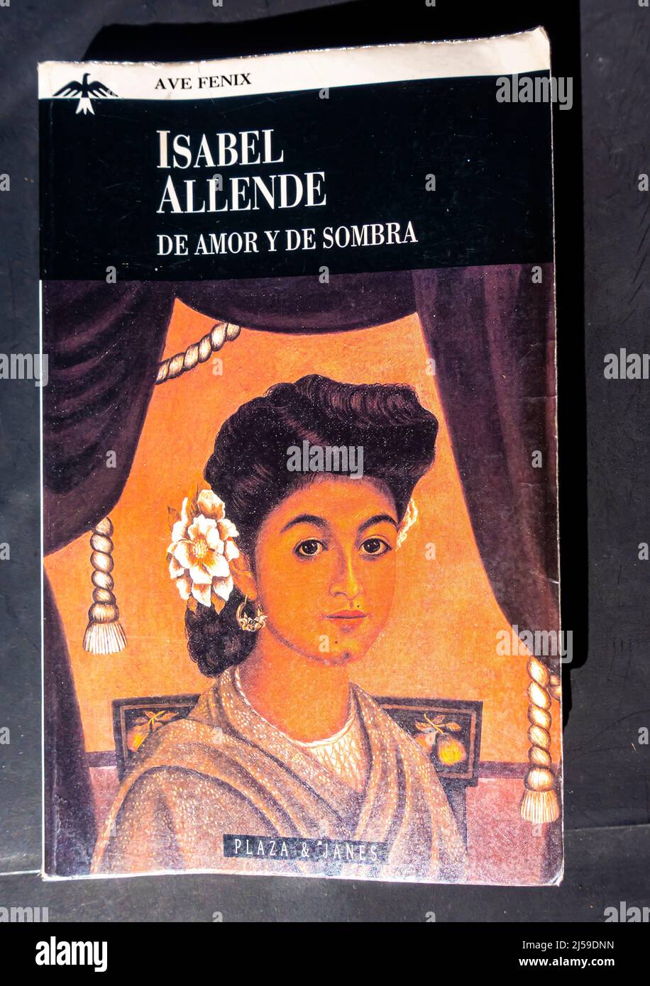 Isabel Allende - De Amor y de Sombra novel - paperback. Aliende Of Love and Shadows. 1984 Stock Photo