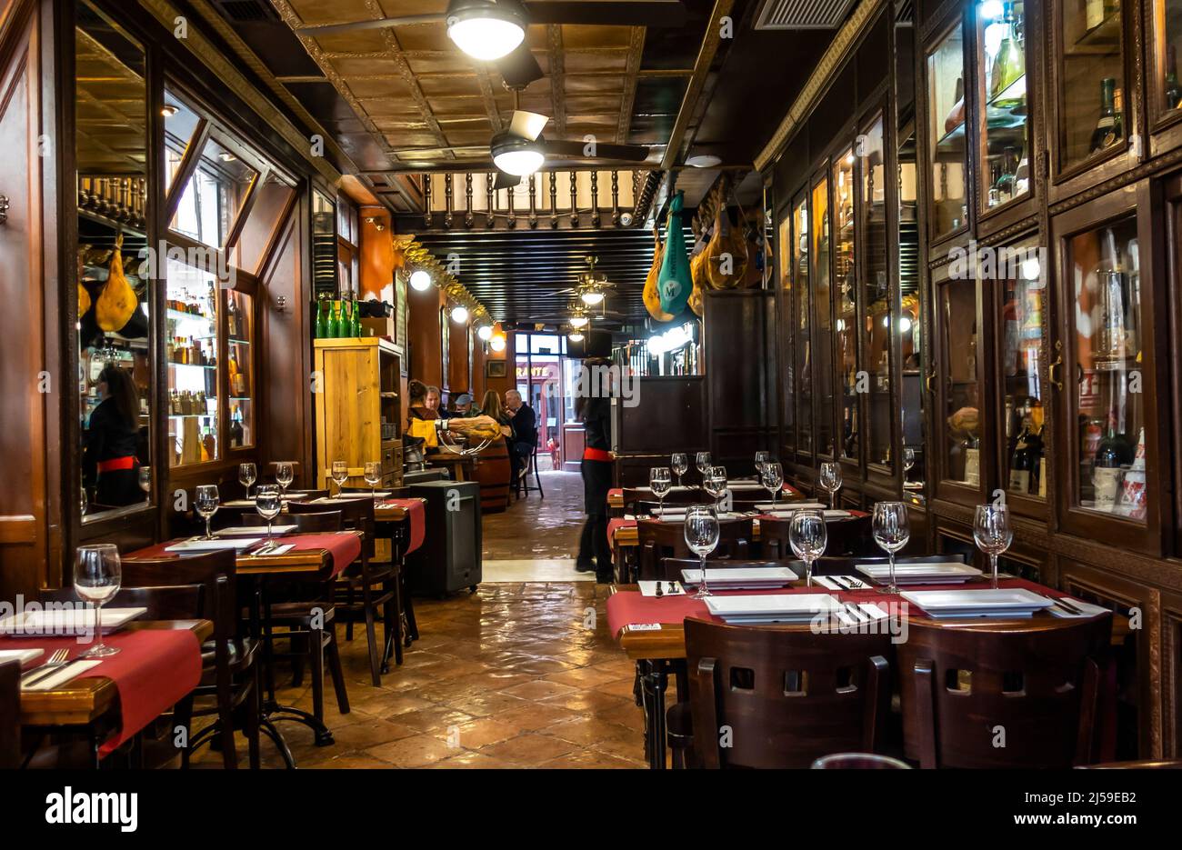 Bodegas Castañeda bar. Decorated Andalucian eatery since 1927. Granada, Andalucia, Spain, Europe Stock Photo