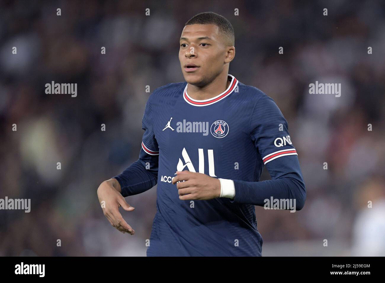 Paris Kylian Mbappe Of Paris Saint Germain During The French Ligue 1 Match Between Paris Saint Germain And Olympique Marseille At The Parc Des Princes In Paris France On April 17 22 Anp