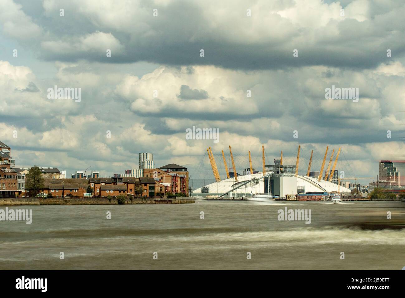 Long exposure landscape with the O2 Arena - Millennium Dome on the ...