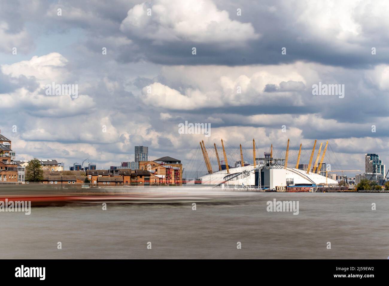 Long exposure landscape with the O2 Arena - Millennium Dome on the ...
