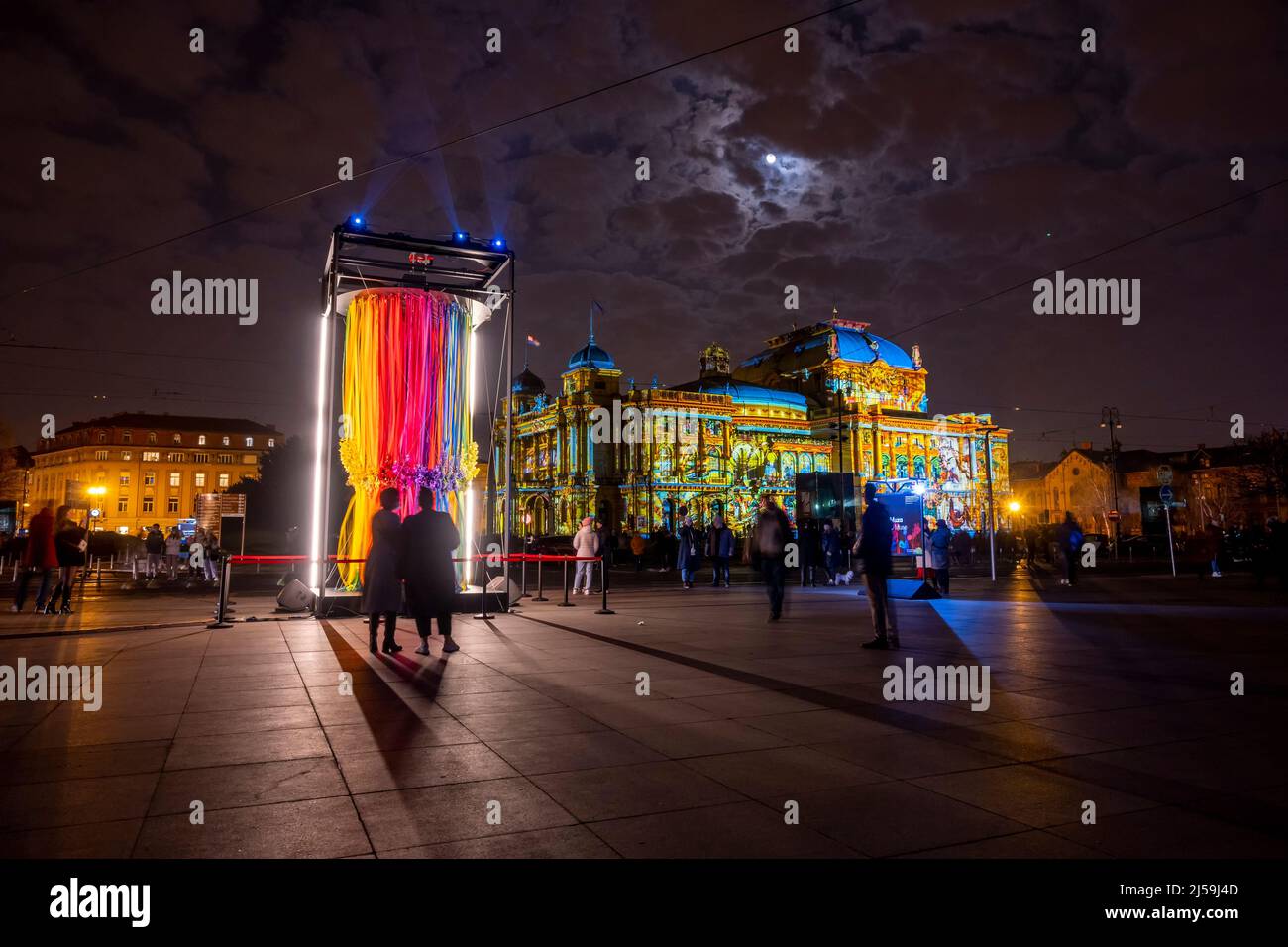 Zagreb, Croatia-March 19th 2022: Croatian national theatre building