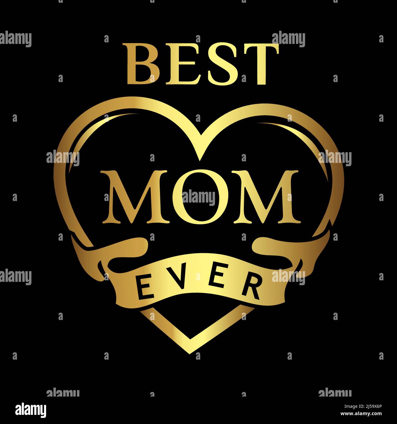 Best Mom Ever Icon Vector. Vector Illustration on white background. Stock Vector