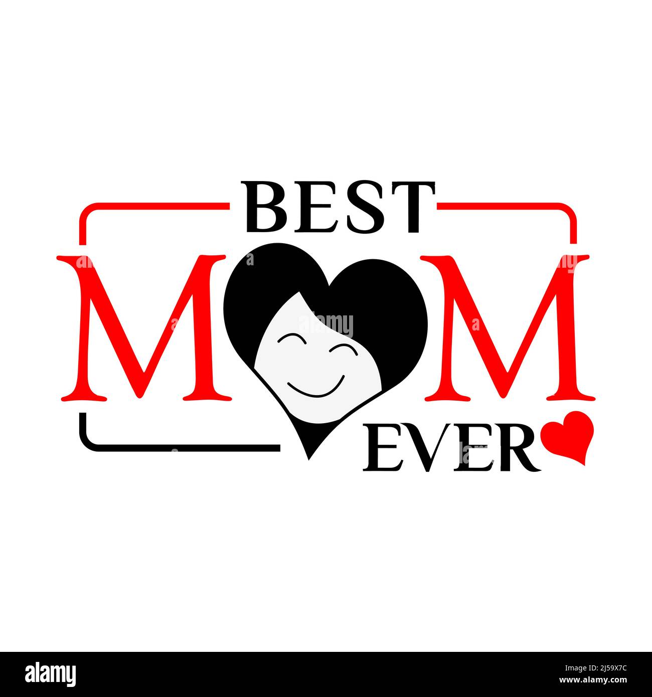 Best Mom Ever Icon Vector. Flat design. Vector Illustration on white background. Stock Vector