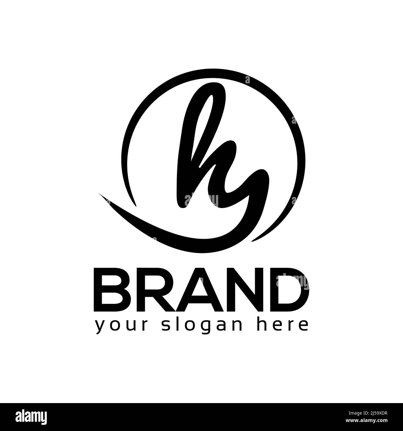 HY letter logo. Flat design. Vector Illustration on white background. Stock Vector