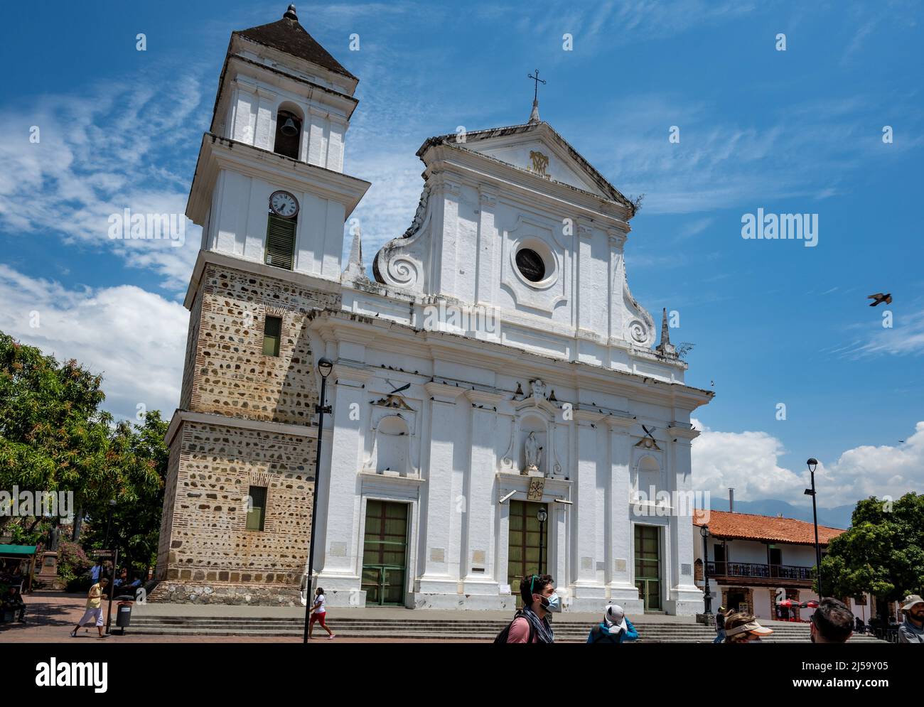 Cathedral Basilica of Santa Fe de Antioquia, Colombia, South America. Stock Photo