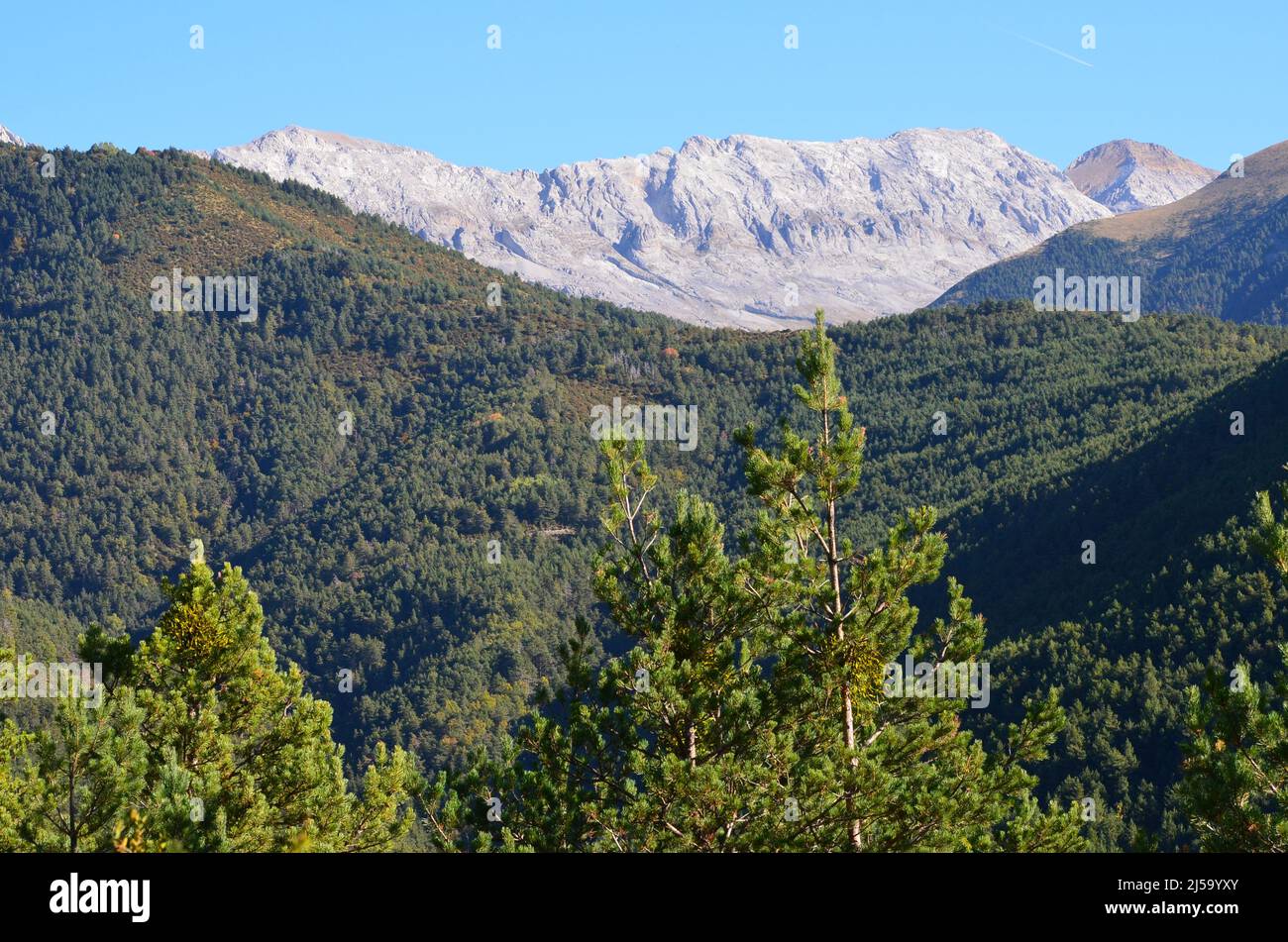 Mountainscapes in the Aragonese Pyrenees Stock Photo