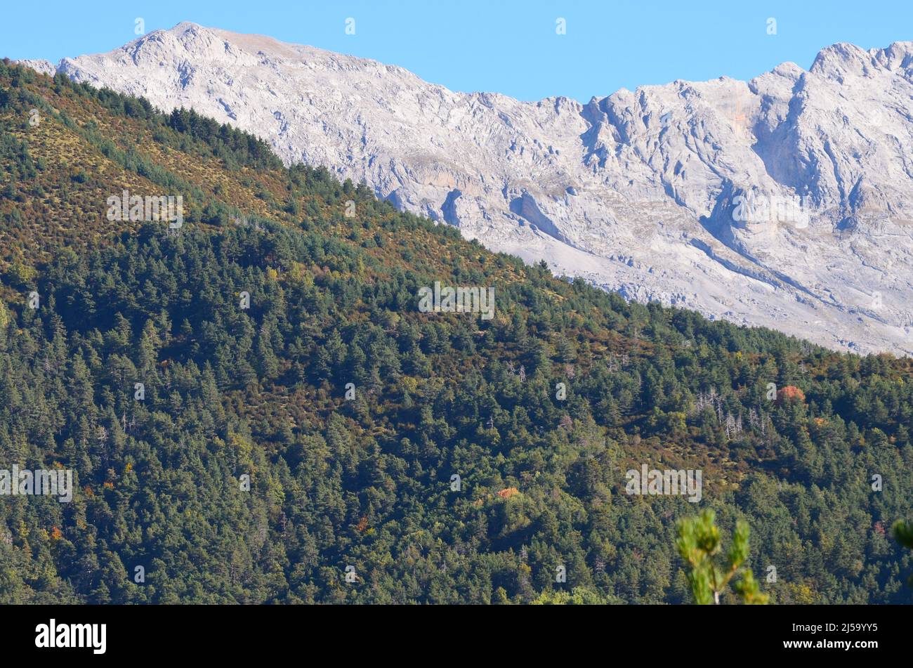 Mountainscapes in the Aragonese Pyrenees Stock Photo