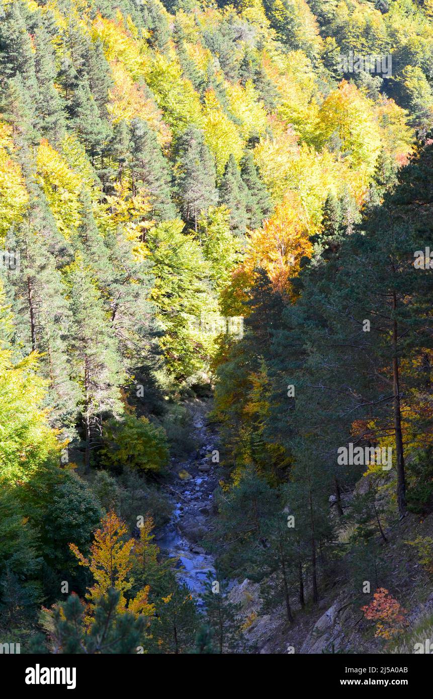 Mountainscapes in the Aragonese Pyrenees Stock Photo