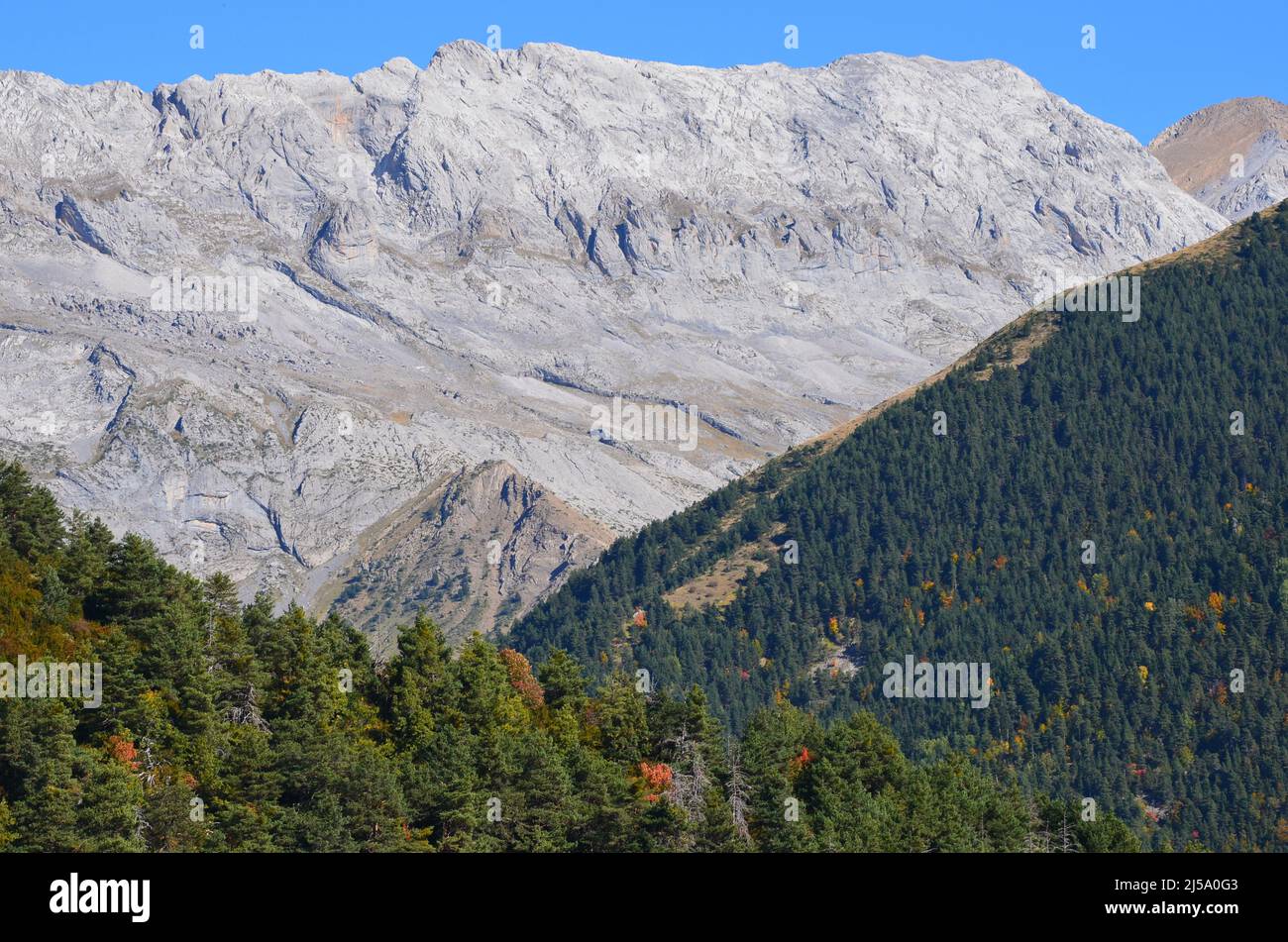 Mountainscapes in the Aragonese Pyrenees Stock Photo