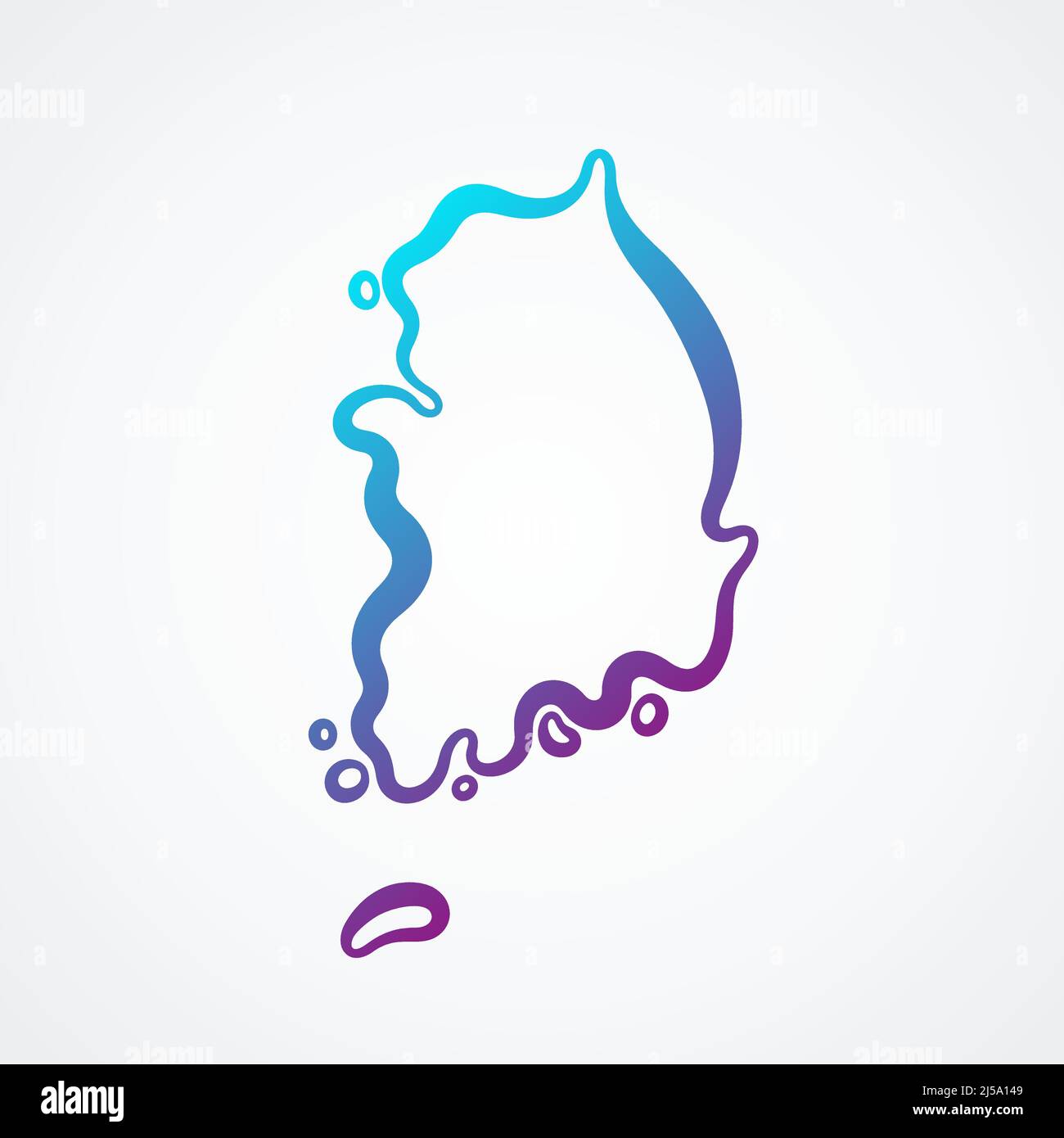 Map of south korea hi-res stock photography and images - Alamy