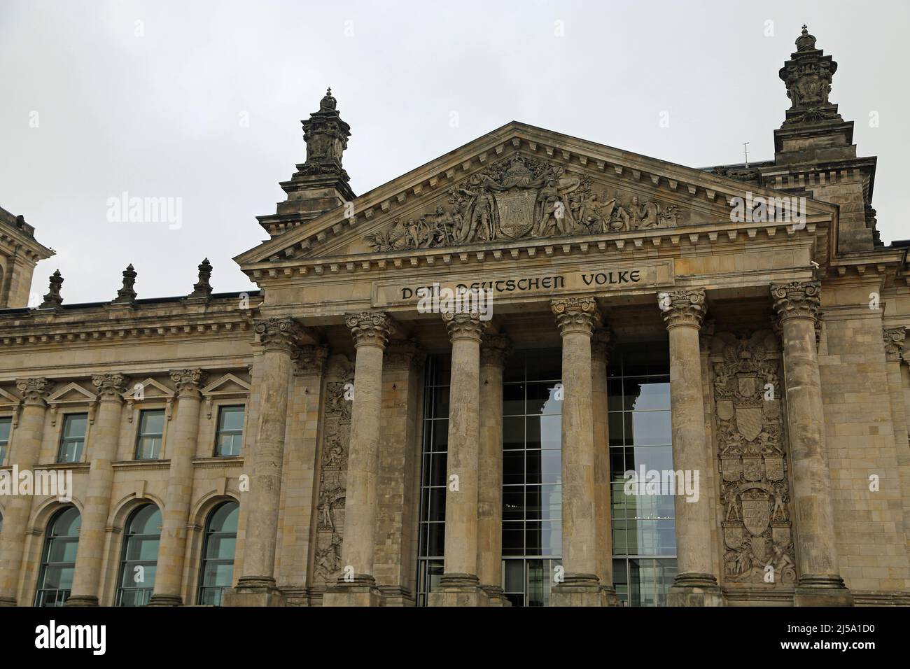 The front of the Reichstag - Berlin, Germany Stock Photo