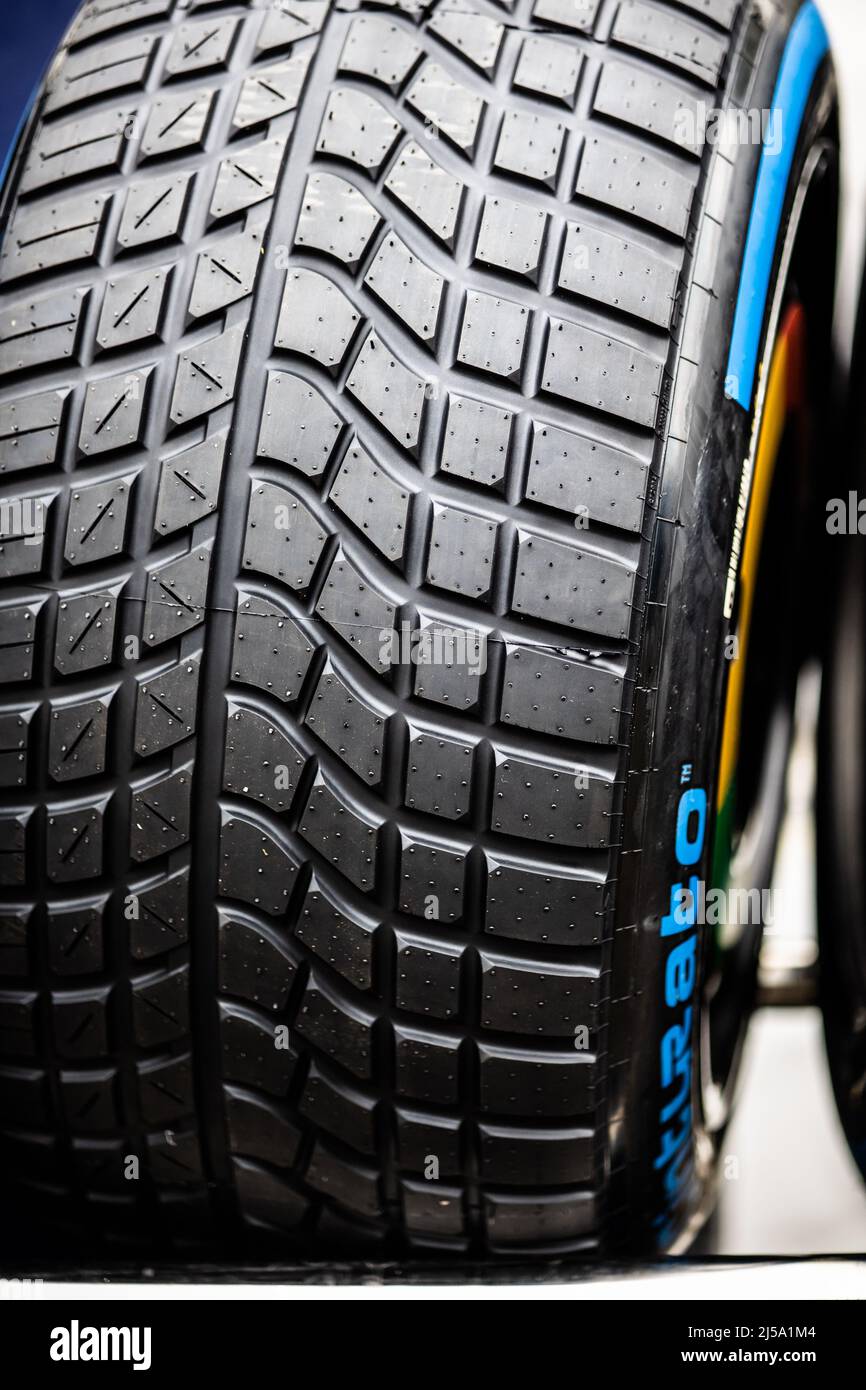 Imola, Italy. 21st Apr, 2022. Pirelli wet tyres during the Formula 1 Grand Premio del Made in Italy e dell'Emilia-Romagna 2022, 4th round of the 2022 FIA Formula One World Championship, on the Imola Circuit, from April 22 to 24, 2022 in Imola, Italy - Photo Germain Hazard / DPPI Credit: DPPI Media/Alamy Live News Stock Photo