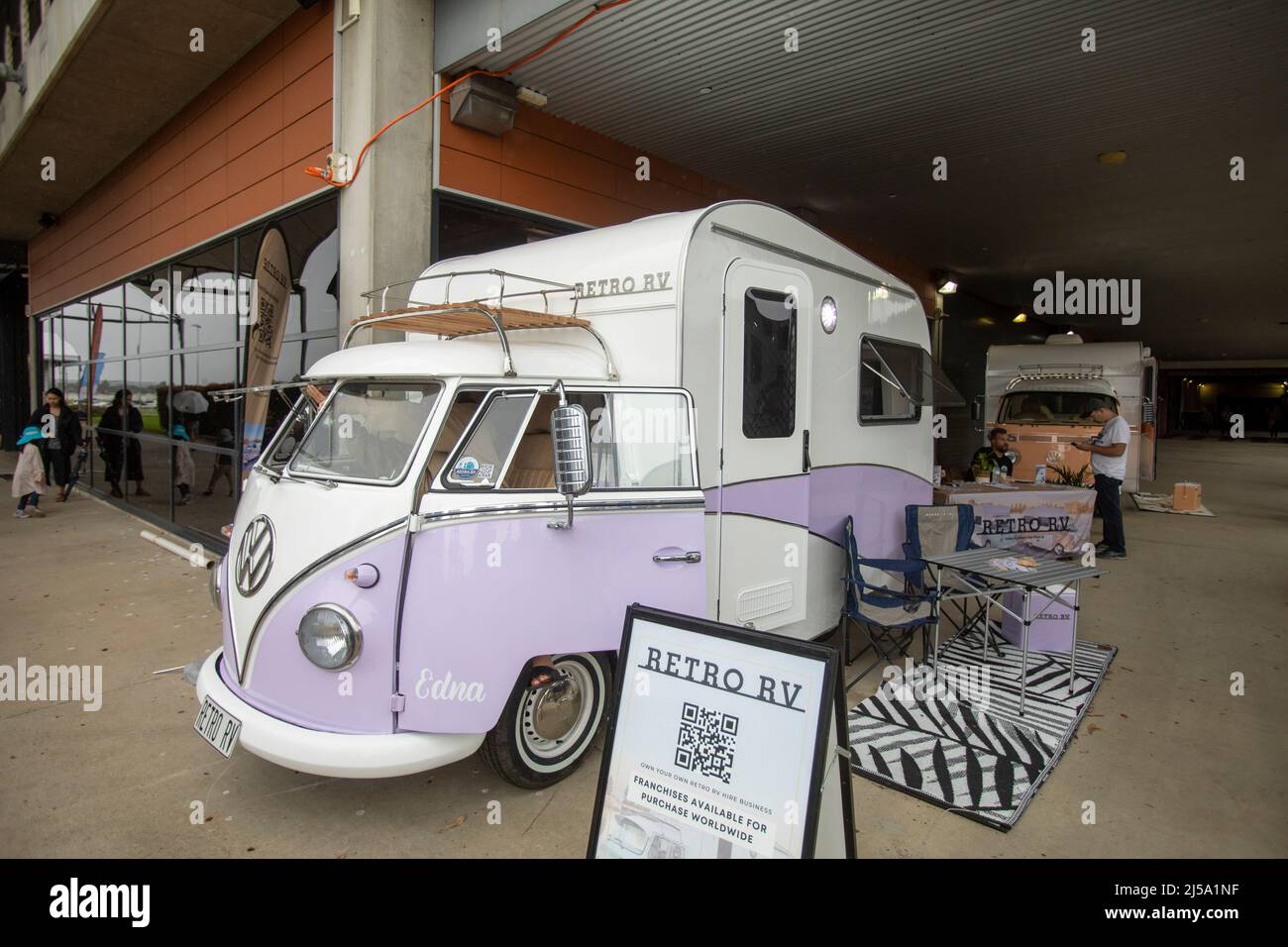 VW Volkswagen classic kombi RV rental vehicles at Sydney camping show