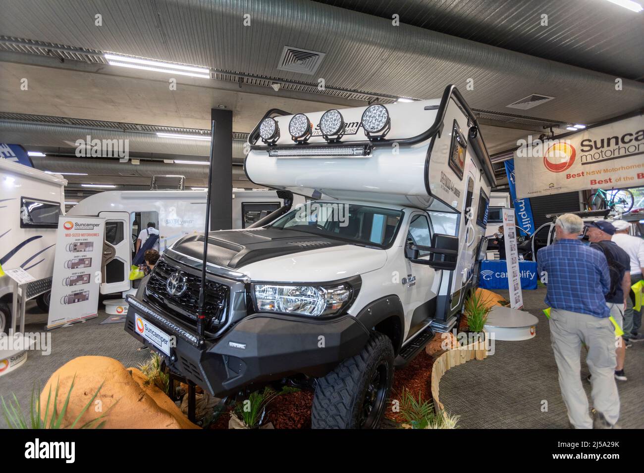 Toyota camper van vehicle at the Sydney caravan and camping show in NSW