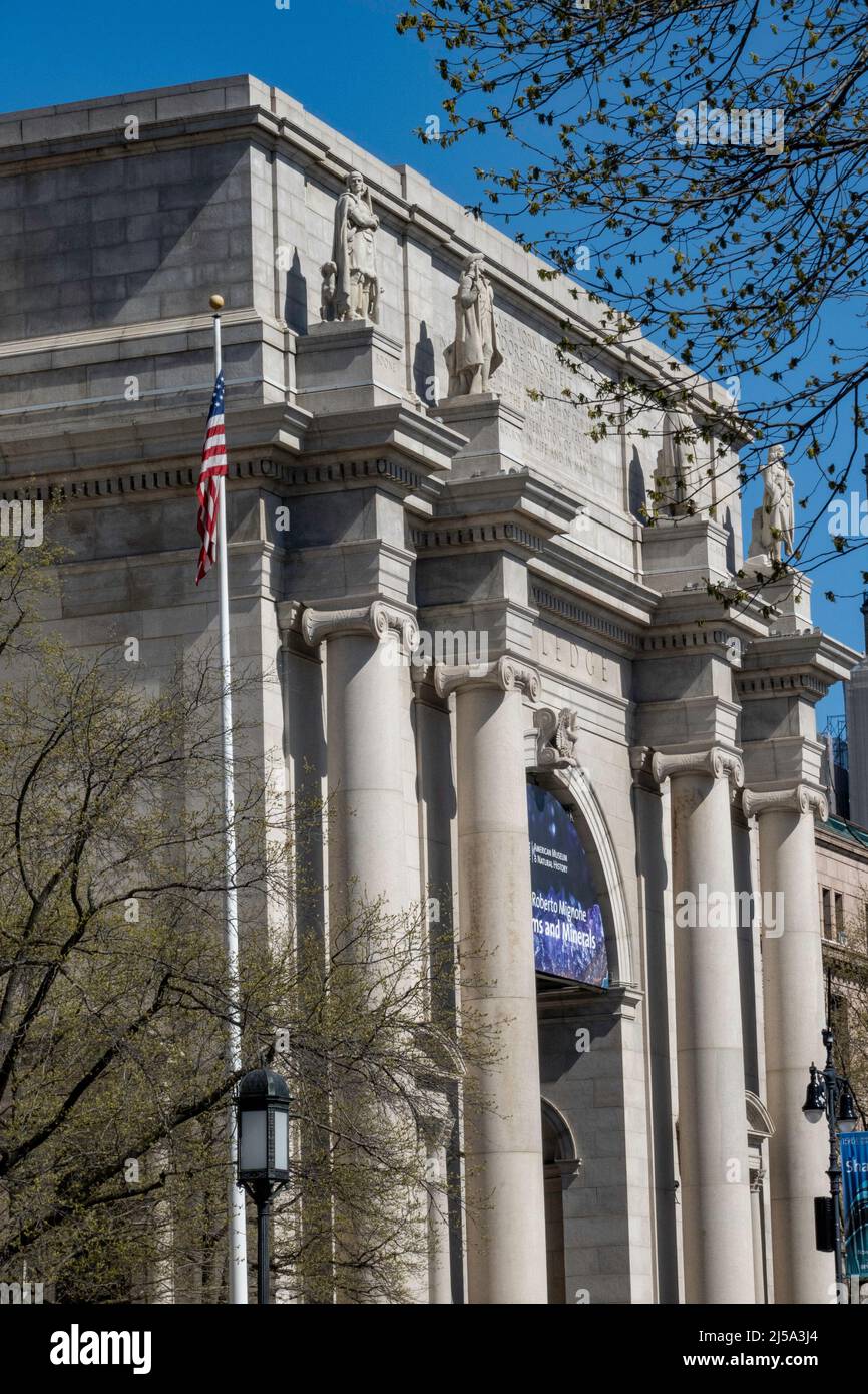 American Museum of Natural History entrance after removal of The Equestrian Statue of Theodore Roosevelt, New York City, USA  2022 Stock Photo