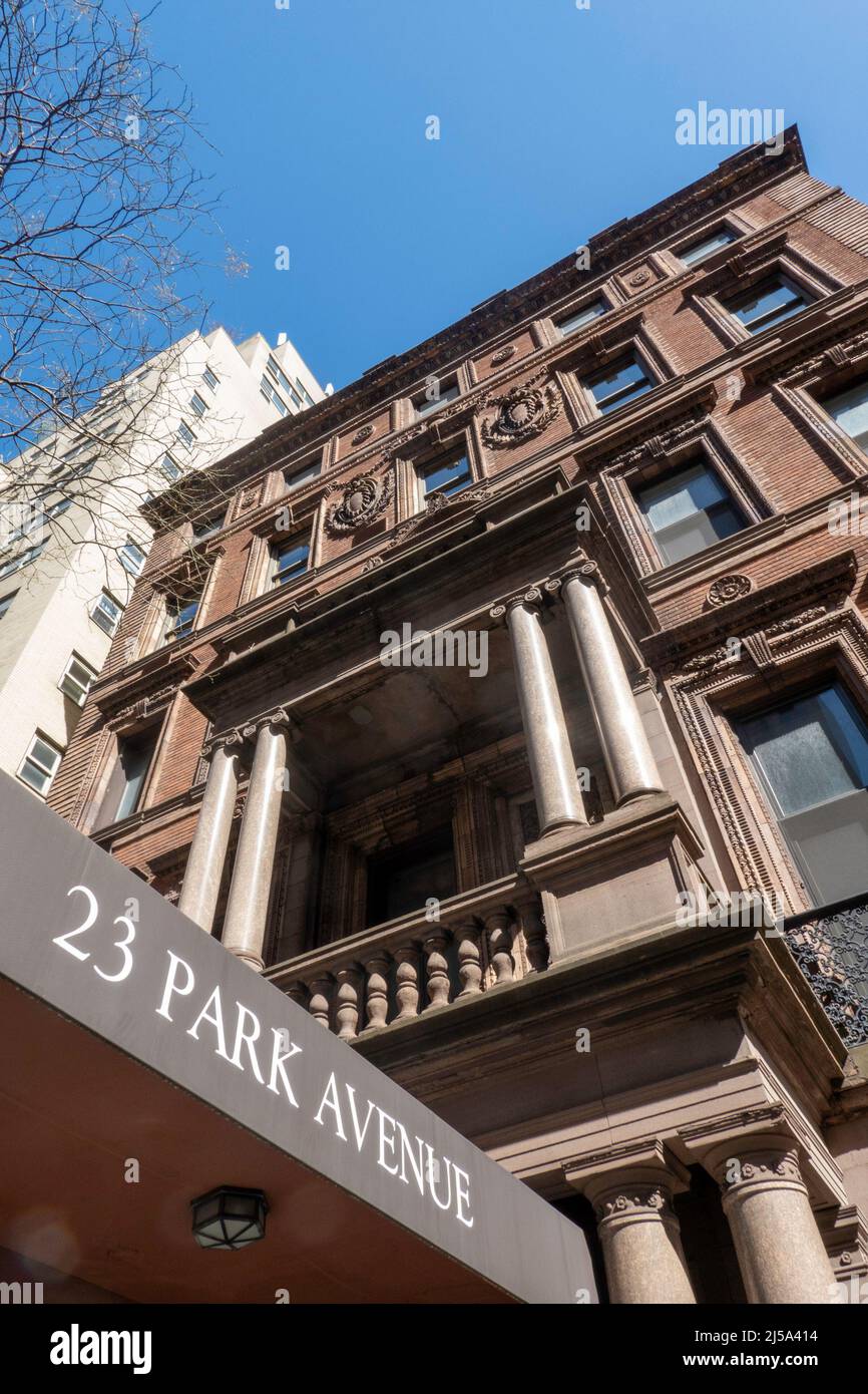 The Historic Robb House on Park Avenue, New York City, USA Stock Photo