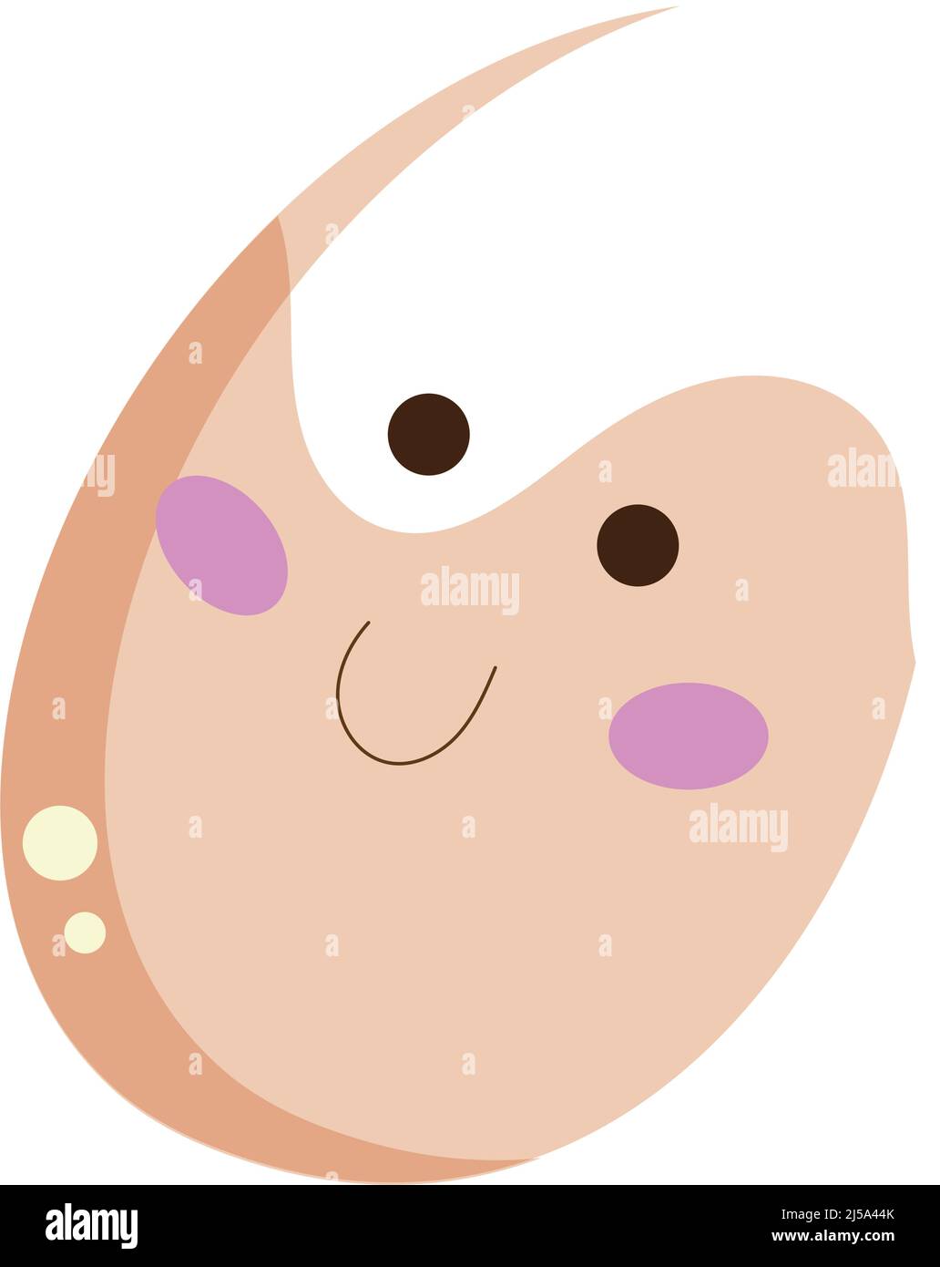 Isolated colored boiled egg Cute design Vector Stock Vector
