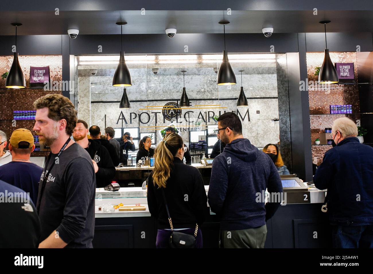 People buy recreational marijuana at the Apothecarium ...