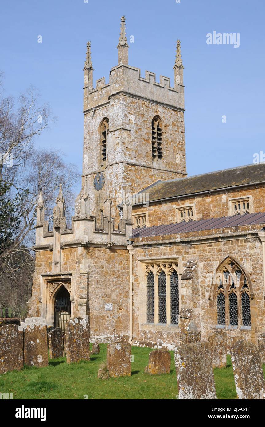 St Peter ad Vincula Church, South Newington, Oxfordshire Stock Photo