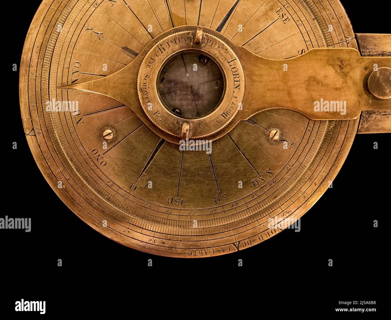 A detail of a ships navigational instrument Stock Photo Alamy