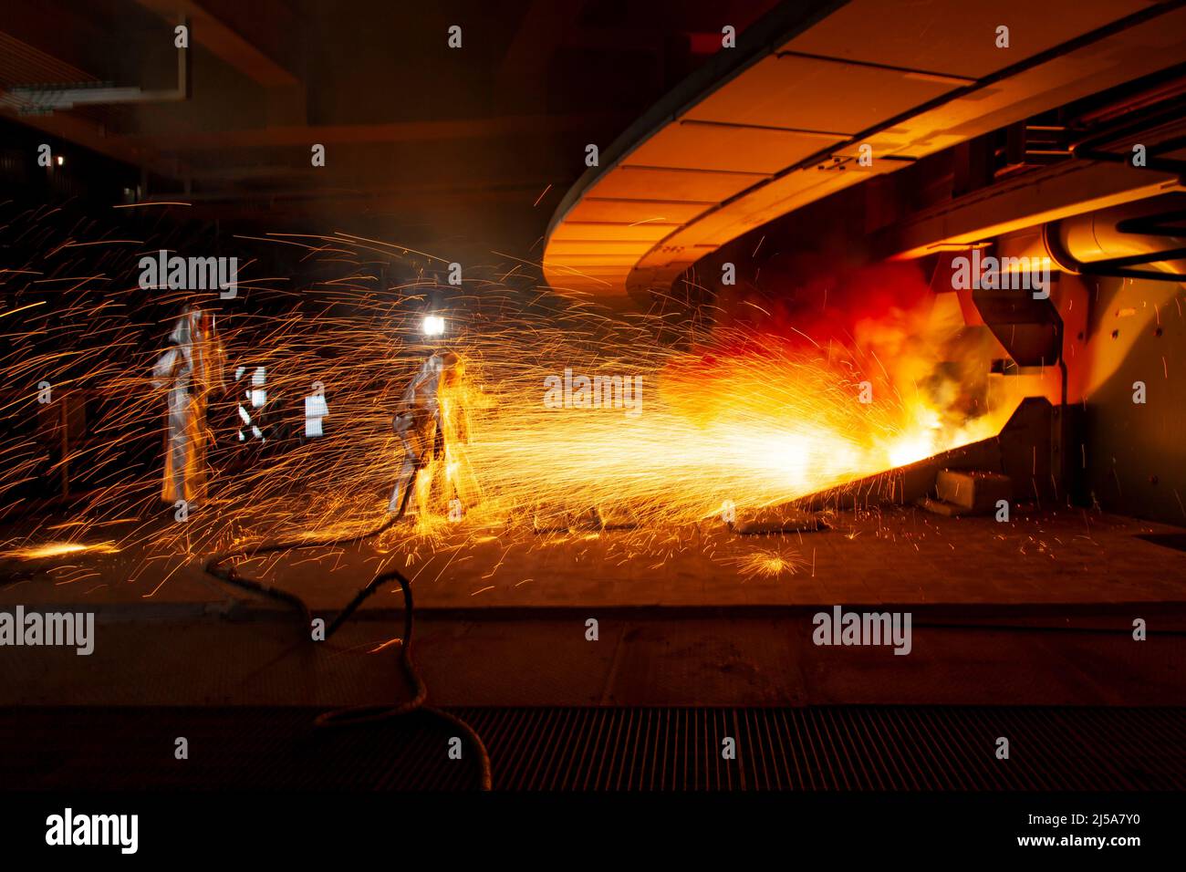 Factory Furnace Ignition Stock Photo Alamy