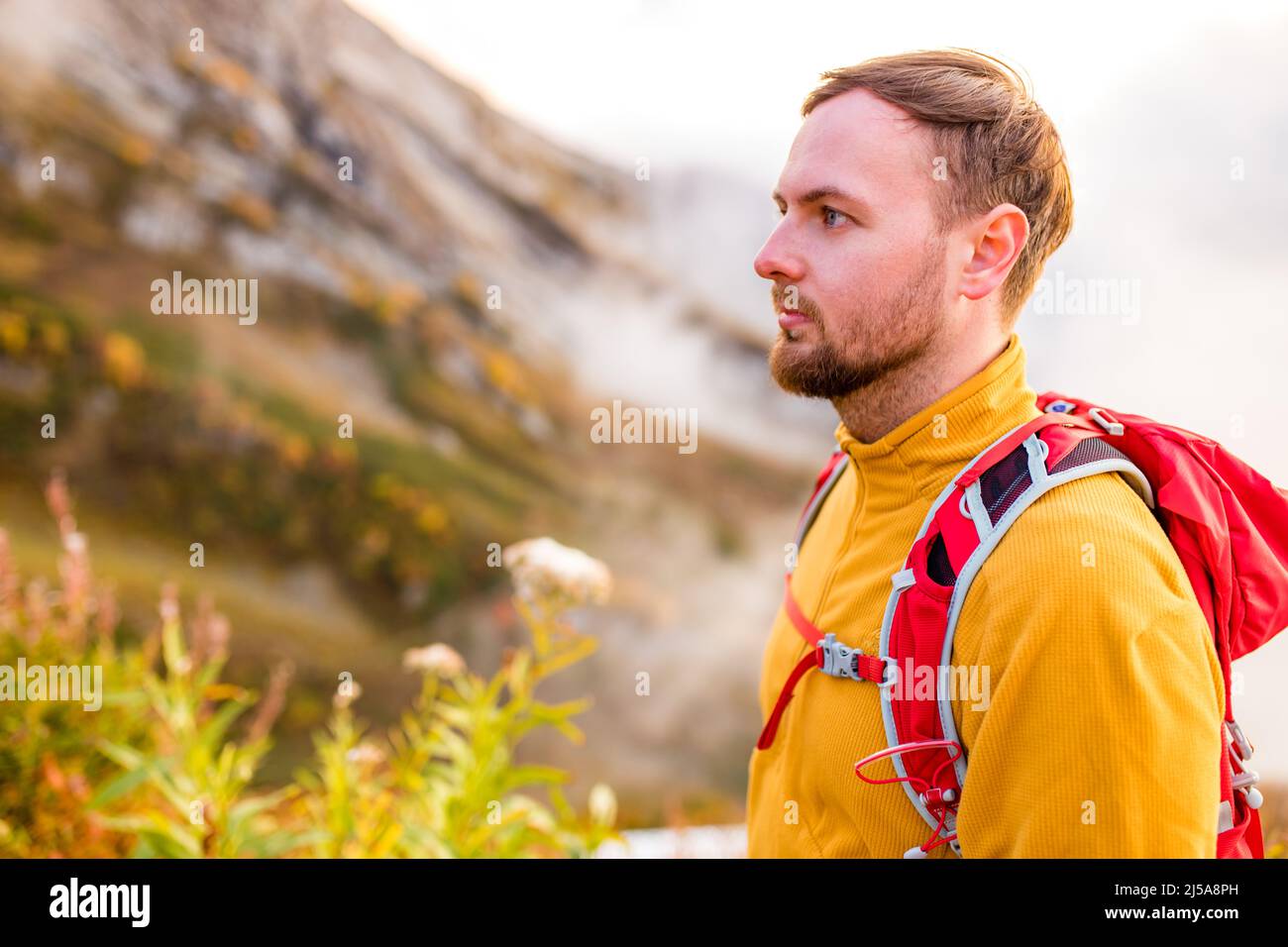 Man on top mountain conceptual hi-res stock photography and images - Alamy