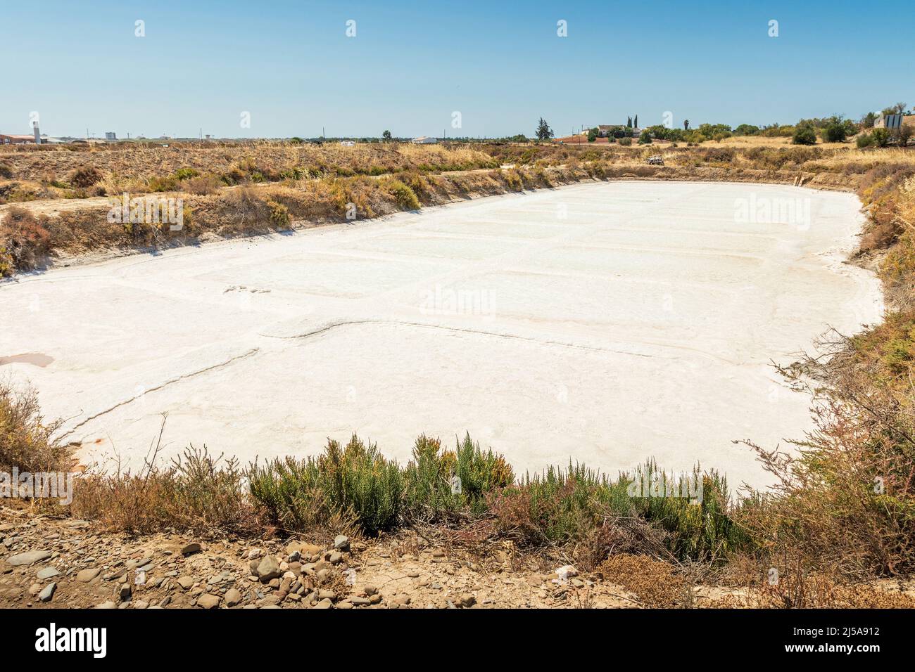 Castro Marim salt pans in Algarve, Portugal. Stock Photo