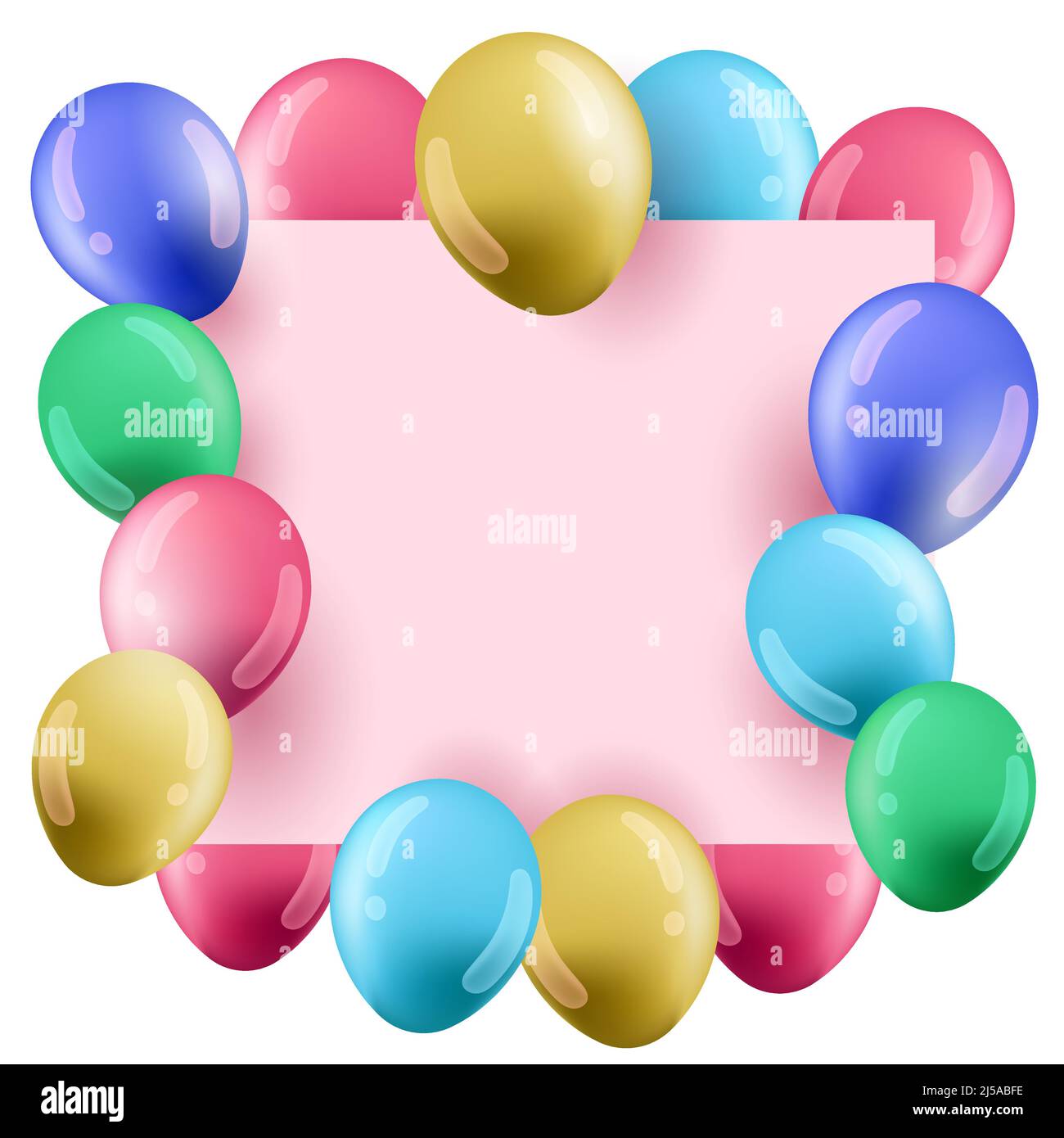 birthday balloon template rainbow colors Stock Vector Image & Art Alamy