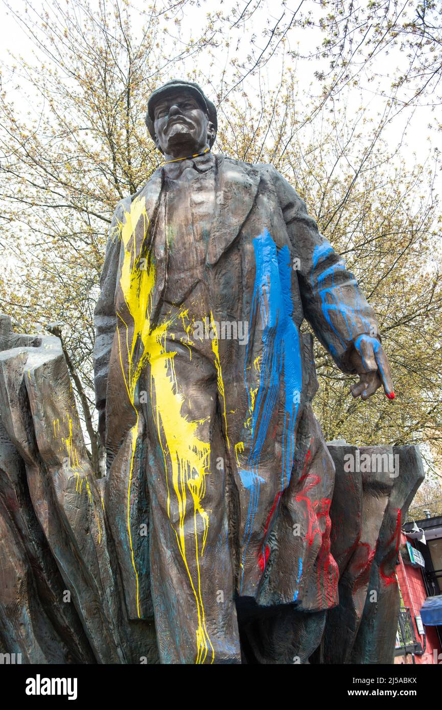 The Statue of Lenin. A bronze sculpture of the controversial Russian