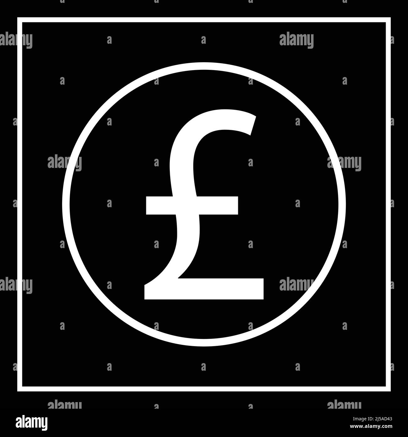 Pound Coin sign vector Illustration. eps 10 Stock Vector