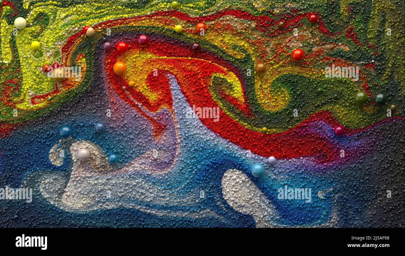 CORAL REEF - Beautiful Acrylic Pouring Technique with Multicolor