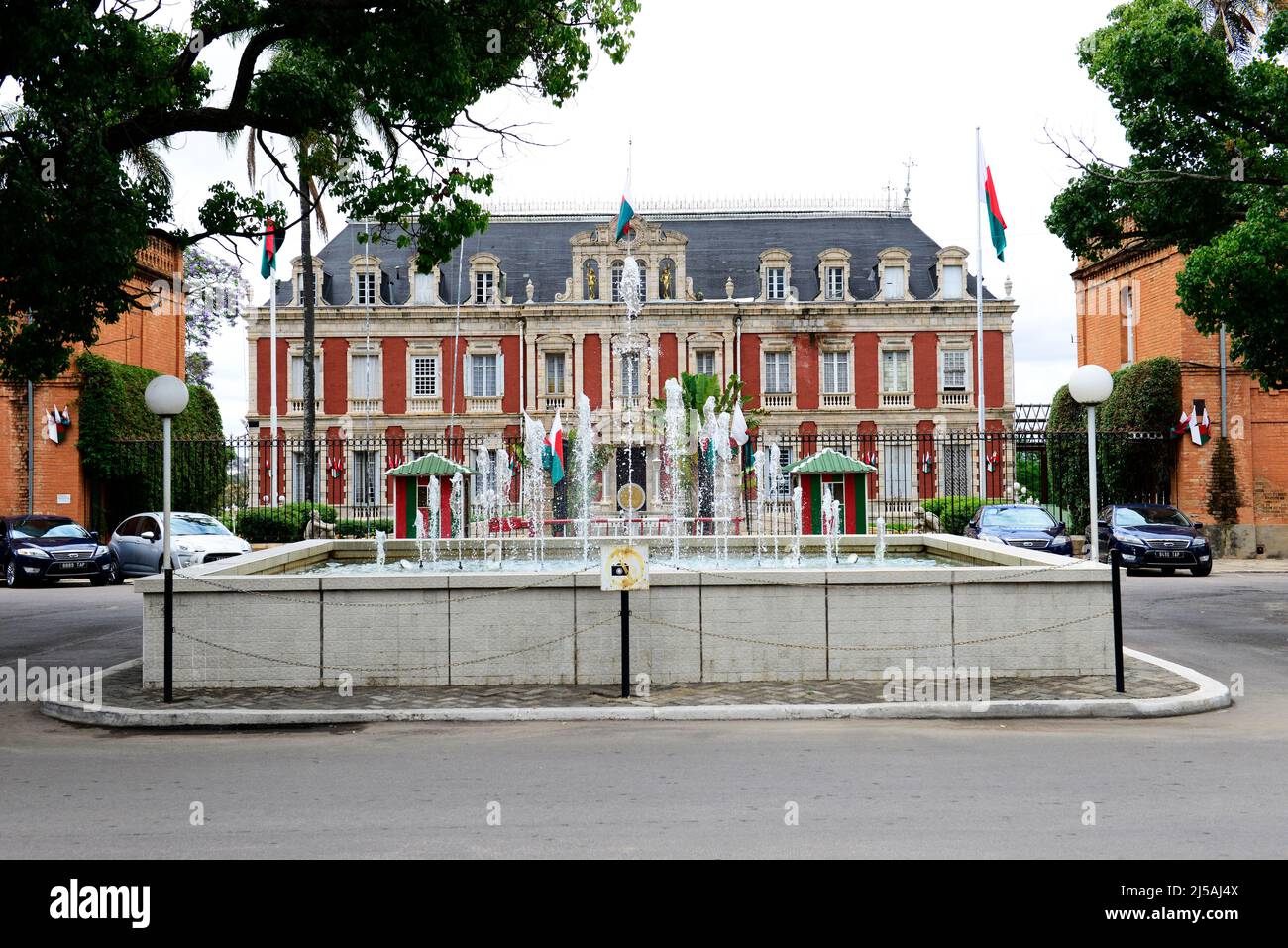 The Ambohitsorohitra Palace is a presidential palace in Antananarivo, Madagascar. Stock Photo