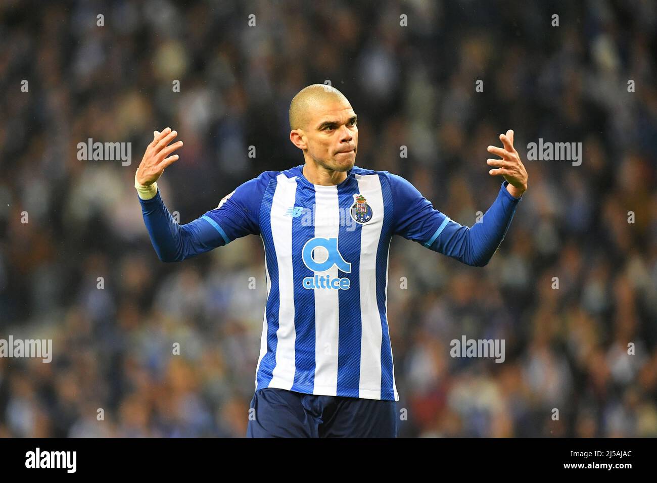 Dragao Stadium, Porto, Portugal. 21st Apr, 2022. Ta&#xe7;a de Portugal Cup Football, FC Porto versus Sporting; Pepe of FC Porto celebrates the victory after the match Credit: Action Plus Sports/Alamy Live News Stock Photo