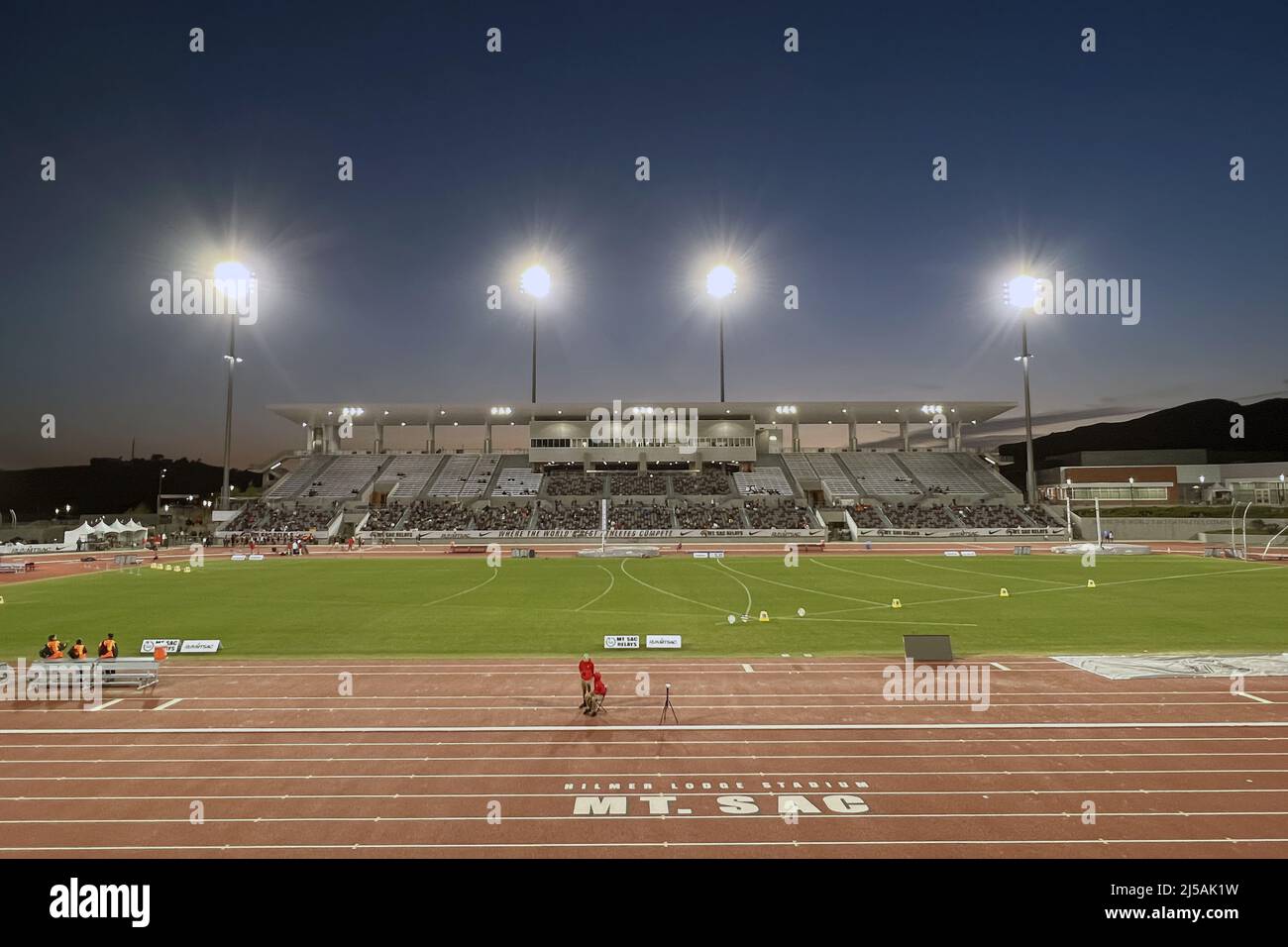 A general view of Hilmer Lodge Stadium, the site of the 62nd. Mt. San