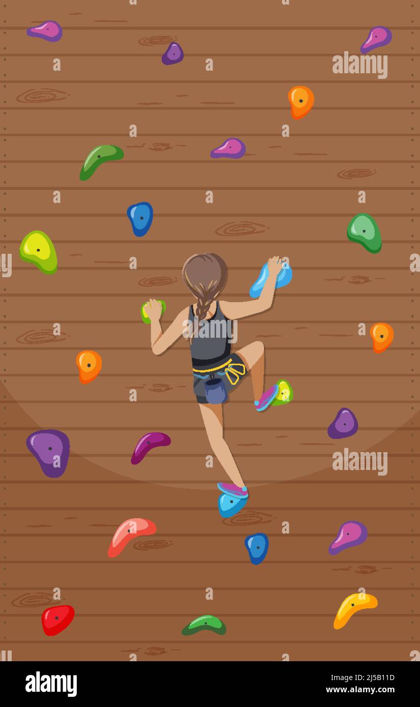 Indoor Rock Climbing Wall Clipart