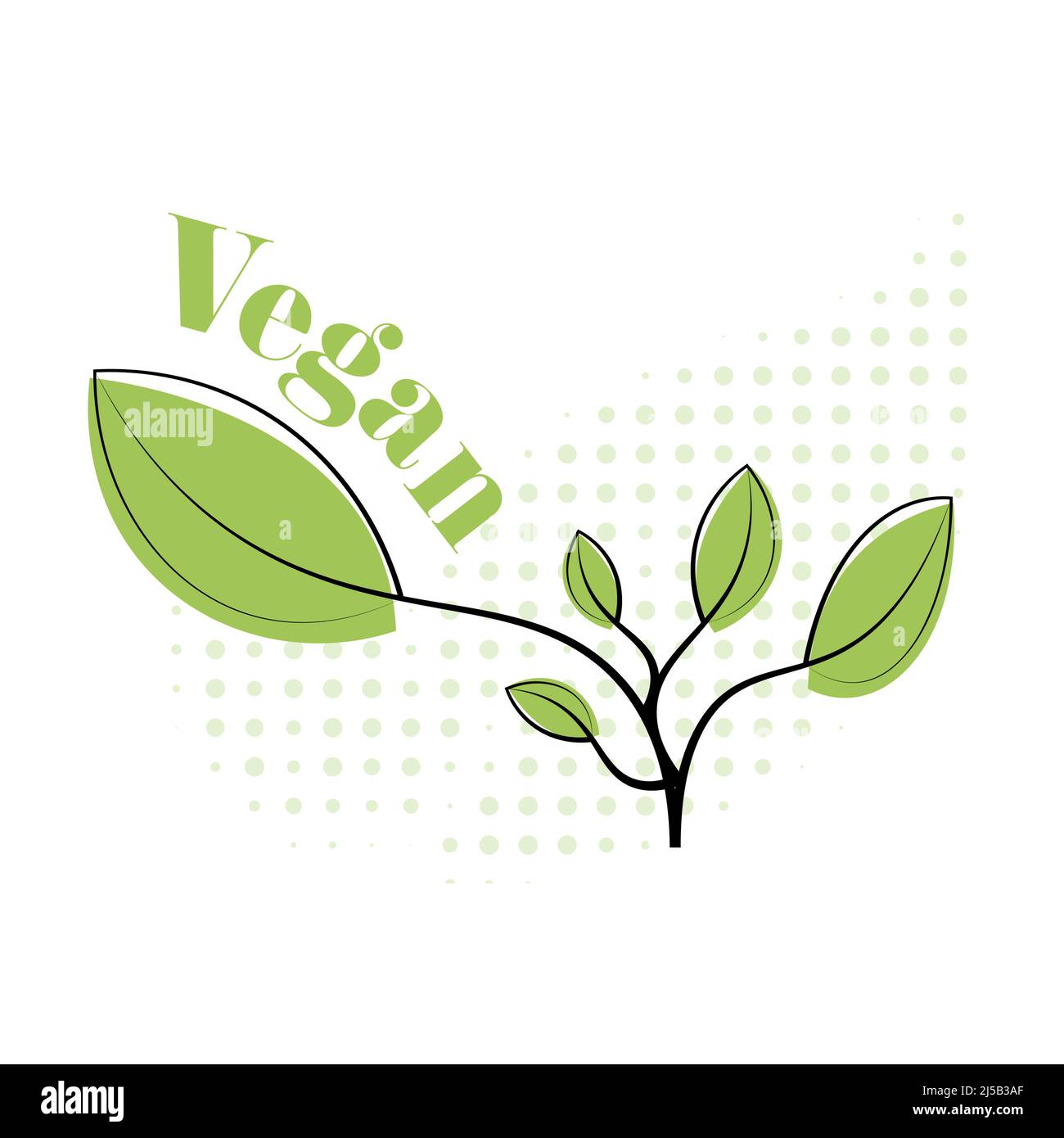 Vegan Food Vector Illustration - Plant based lifestyle Stock Vector
