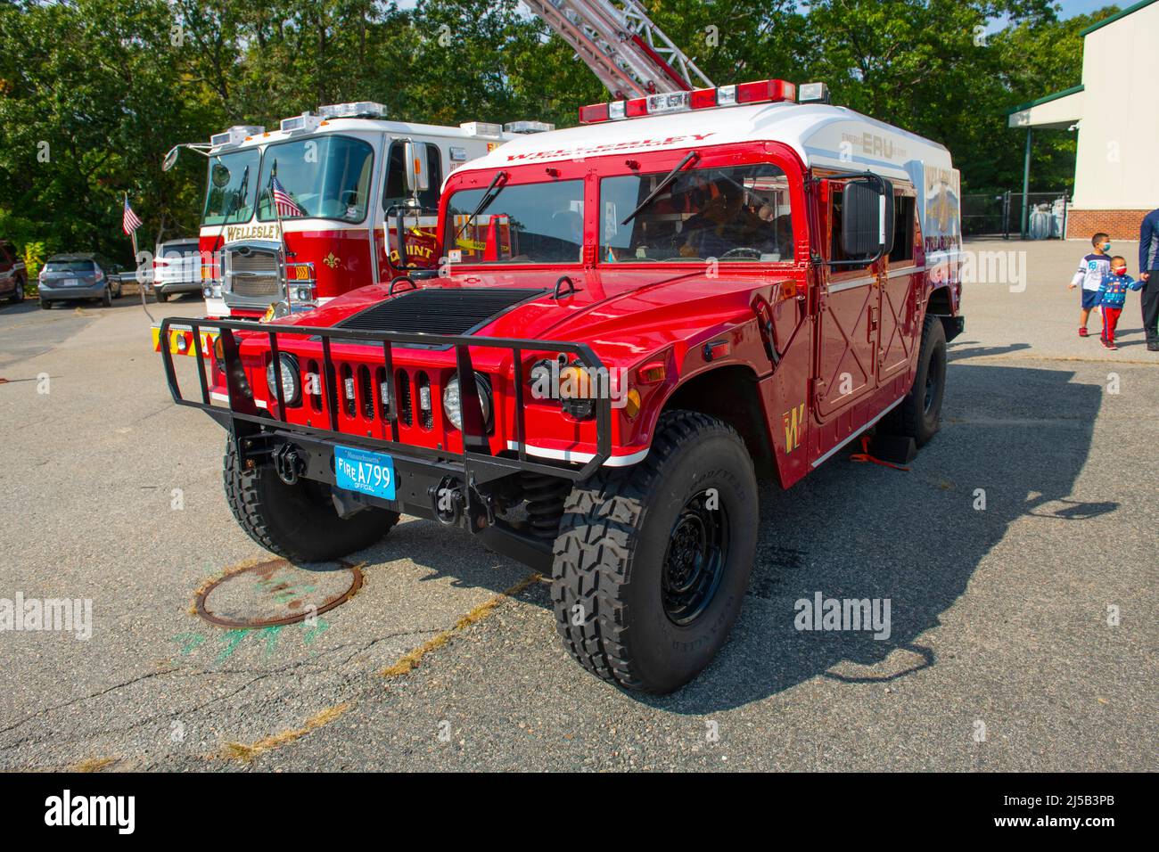 Wellesley town antique Hummer H1 Fire Truck in Wellesley Fire