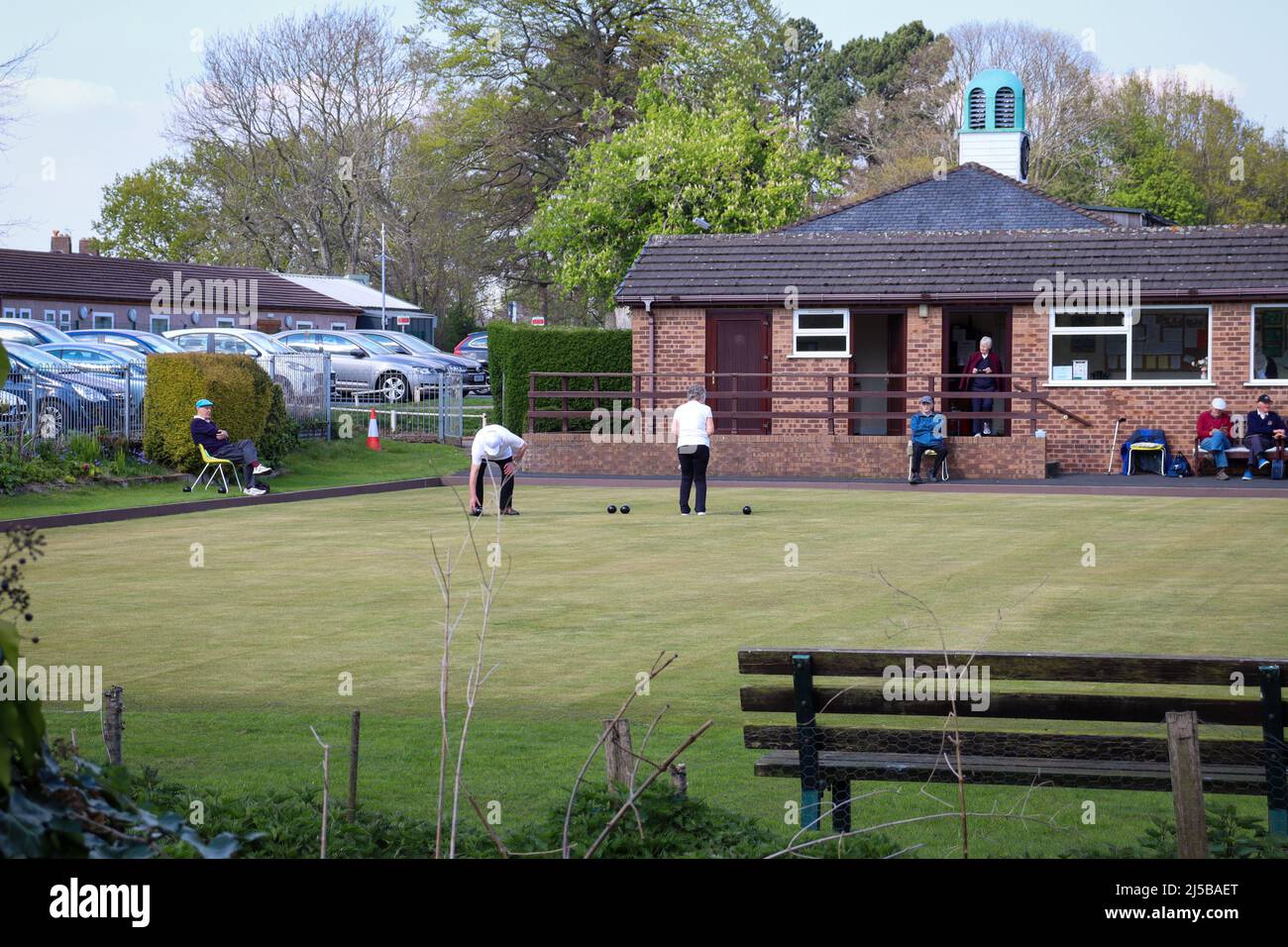 People playing Bowls Stock Photo