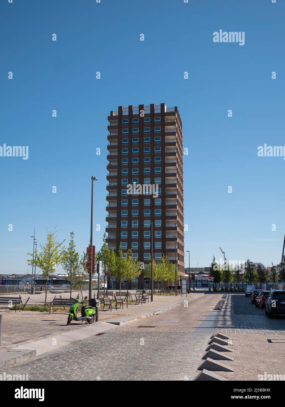 Antwerp, Belgium, April 17, 2022, Apartment building at the