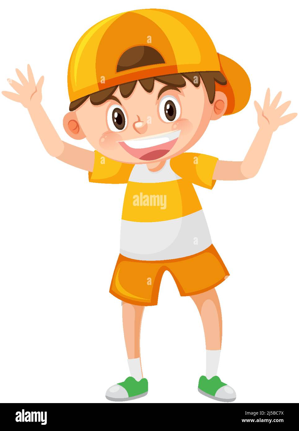 Happy boy cartoon character illustration Stock Vector Image & Art - Alamy
