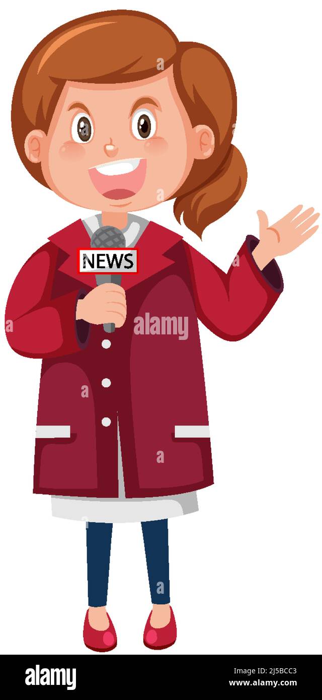 Kid news reporter clipart