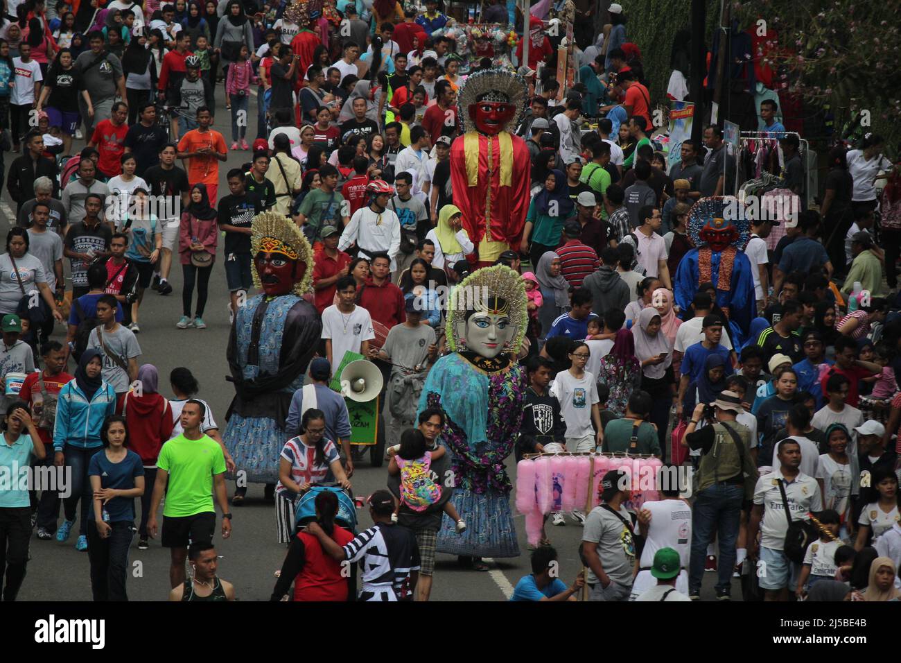 Car Free Day in Jakarta Stock Photo